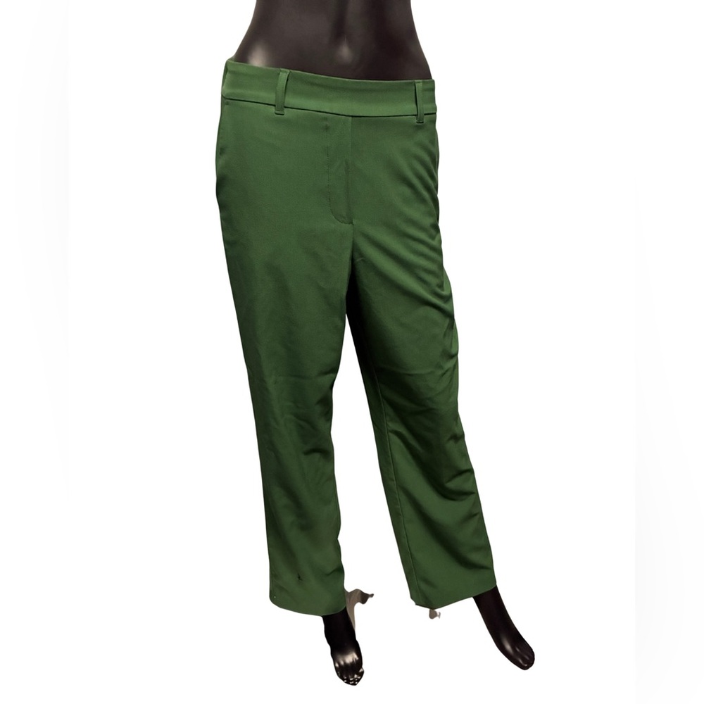 Chic Green Straight Leg Women's Pants